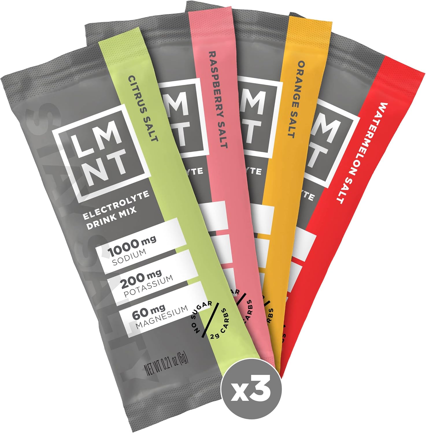 LMNT Electrolyte Drink Mix.