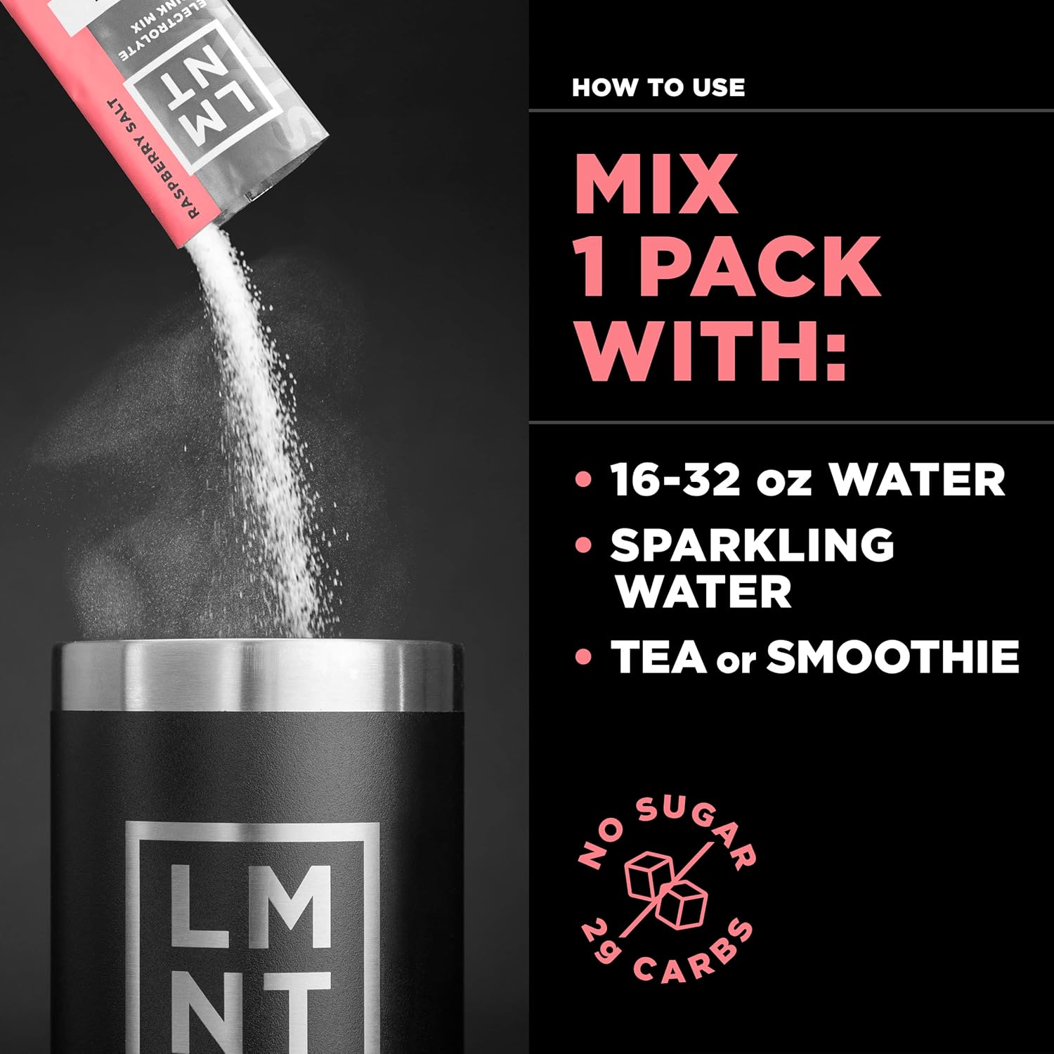 LMNT Electrolyte Drink Mix.